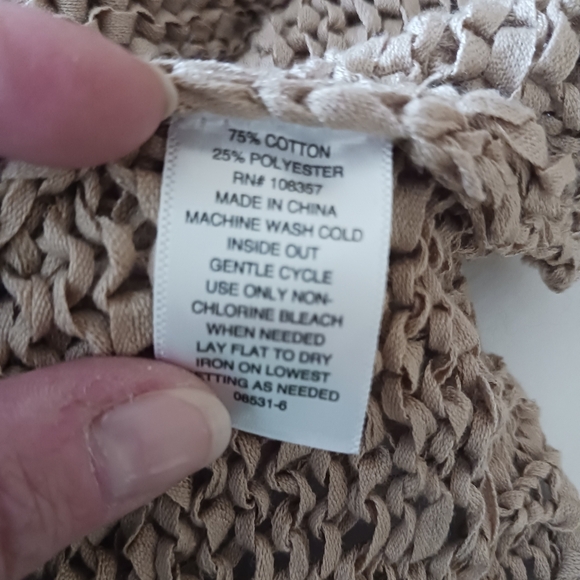 Sweater Vest Loose Knit Casual Chic Tan - Picture 8 of 9